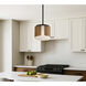 Draughtsman 2 Light 10 inch Walnut and Black Flush Mount Ceiling Light