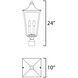 Sutton Place VX 2 Light 24.25 inch Black Outdoor Post Lantern