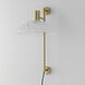 Metropolis LED 10 inch Satin Brass Pin Up Wall Sconce Wall Light