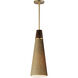 Sumatra 1 Light 7 inch Natural Aged Brass Single Pendant Ceiling Light