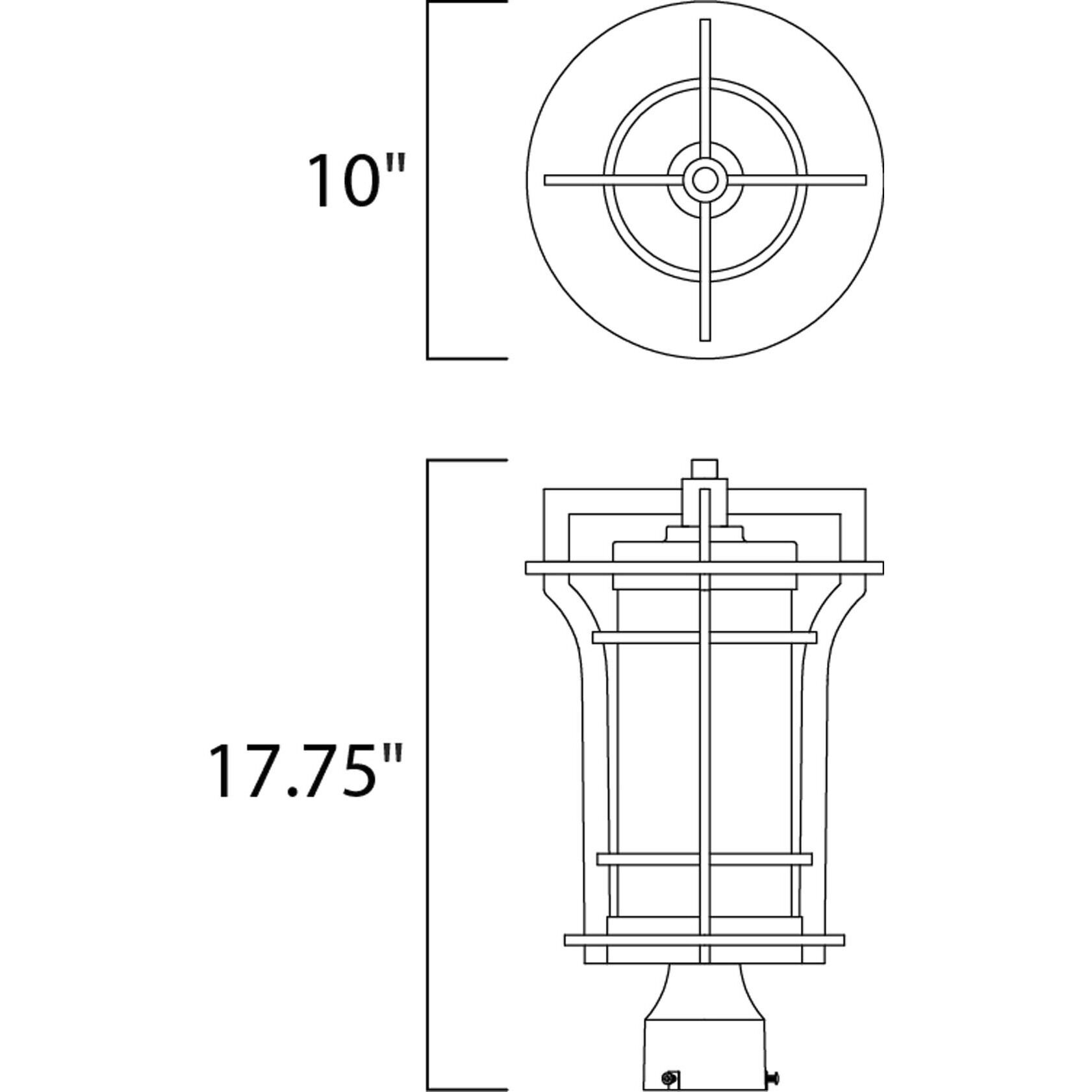 Oakville LED E26 LED 18 inch Black Oxide Outdoor Pole/Post Mount