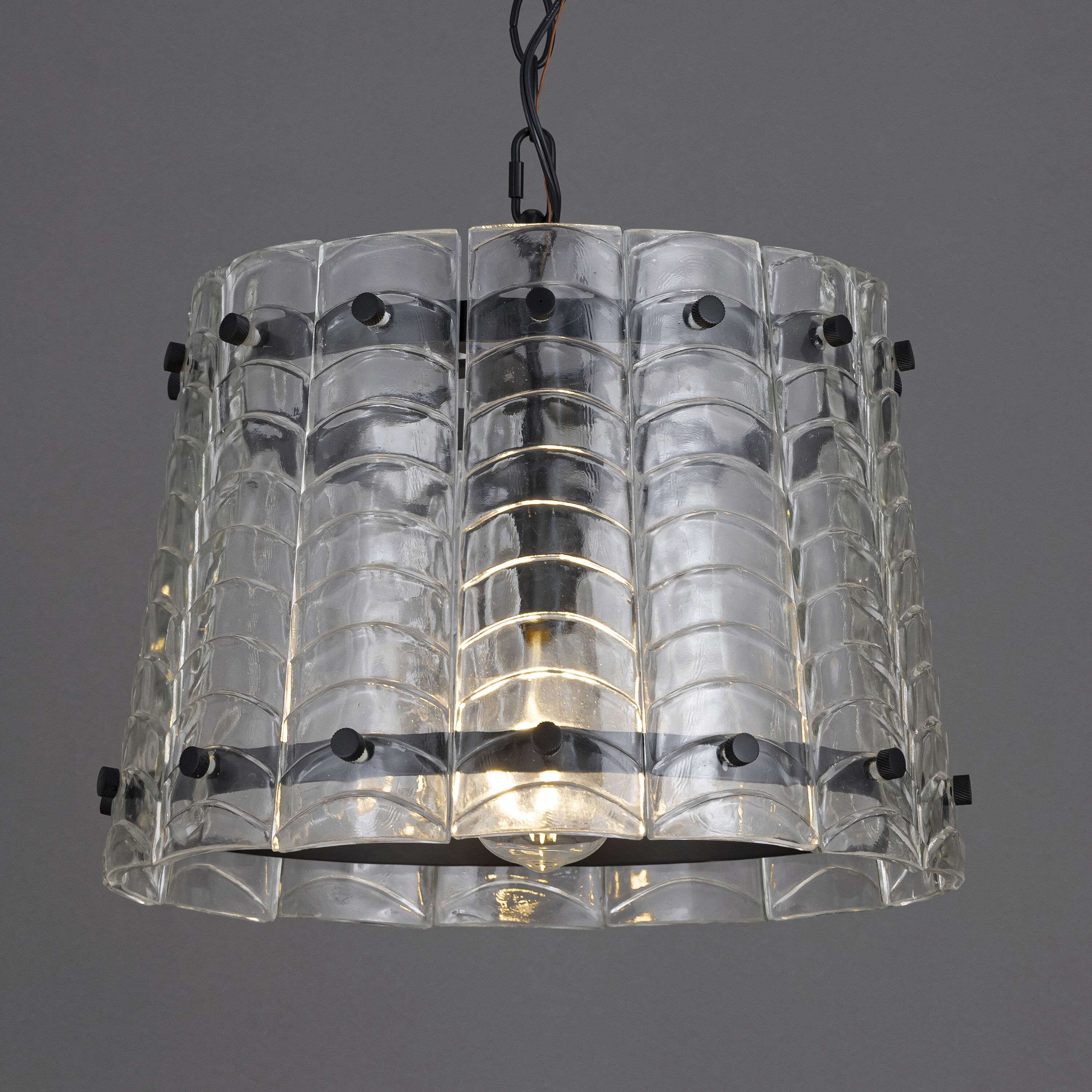 Ruche 1 Light 16 inch Bronze Single Pendant Ceiling Light in Clear