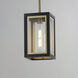 Neoclass 1 Light 7 inch Black and Gold Outdoor Pendant