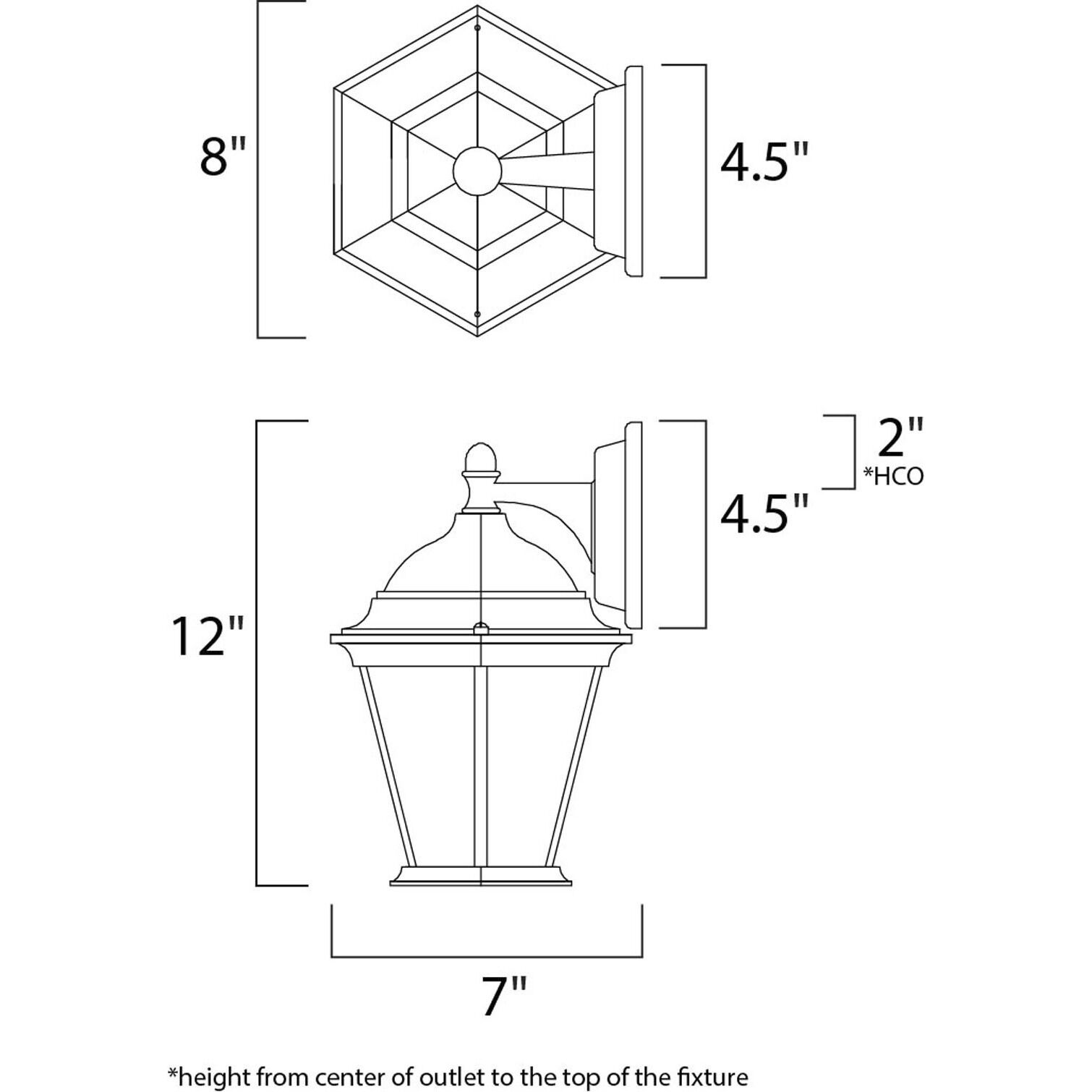 Builder Cast LED E26 LED 12 inch Black Outdoor Wall Mount