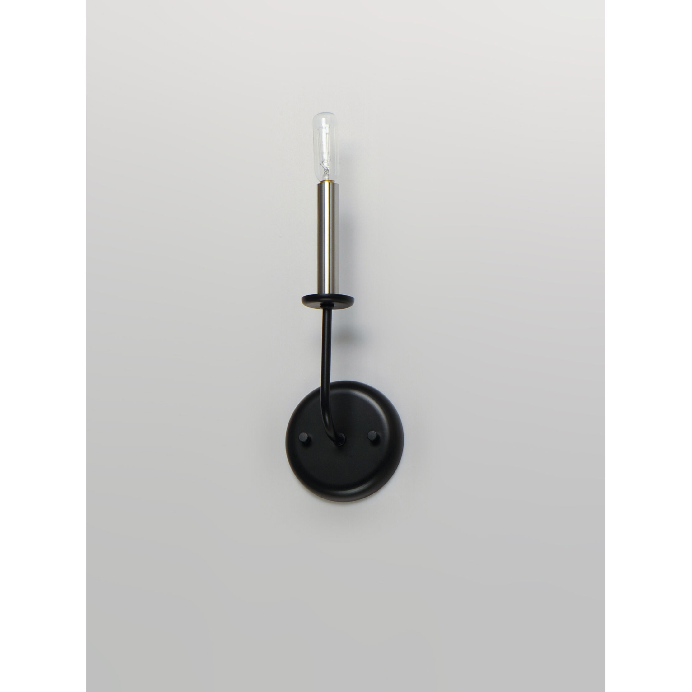 Wesley 1 Light 4.75 inch Black/Satin Nickel ADA Wall Sconce Wall Light in Black and Satin Nickel