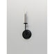 Wesley Wall Sconce Wall Light in Black and Satin Nickel