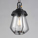 Mariner 1 Light 7.5 inch Black and Antique Brass Outdoor Pendant, Medium