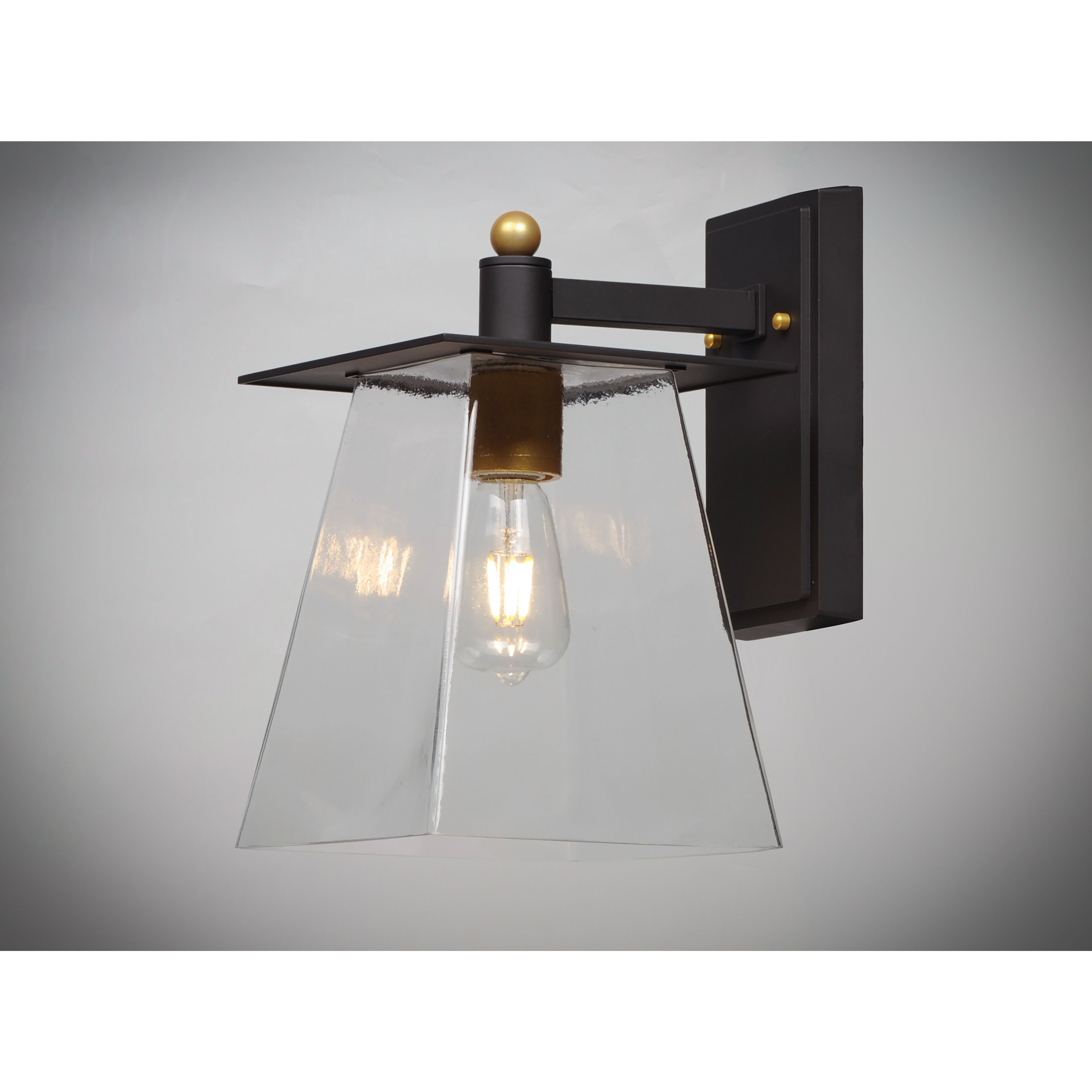 Chalet LED 13 inch Bronze/Gold Outdoor Wall Mount