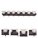 Essentials - 801x 7 Light 48 inch Oil Rubbed Bronze Bath Vanity Wall Light in Frosted