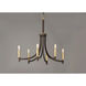 Lyndon 6 Light 28 inch Bronze and Antique Brass Chandelier Ceiling Light