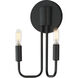 Abner 2 Light 7 inch Black Wall Sconce Wall Light
