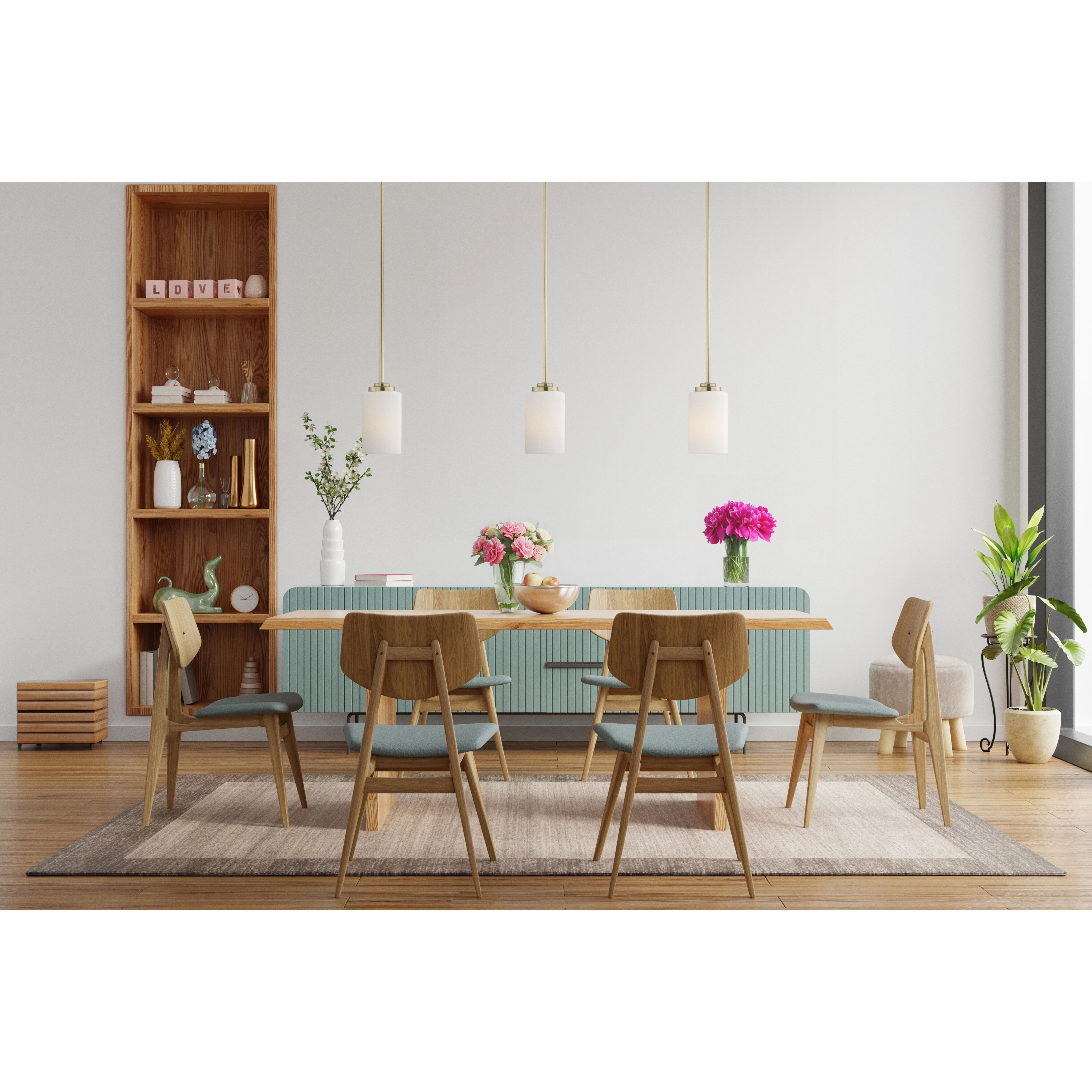 Deven 1 Light 4 inch Satin Brass Suspension Pendant Ceiling Light