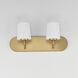 Durham 2 Light 18 inch Natural Aged Brass Bath Vanity Wall Light