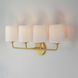 Bristol 4 Light 28.5 inch Satin Brass Bath Vanity Wall Light