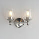 Swirl 2 Light 14 inch Satin Nickel Bath Vanity Wall Light