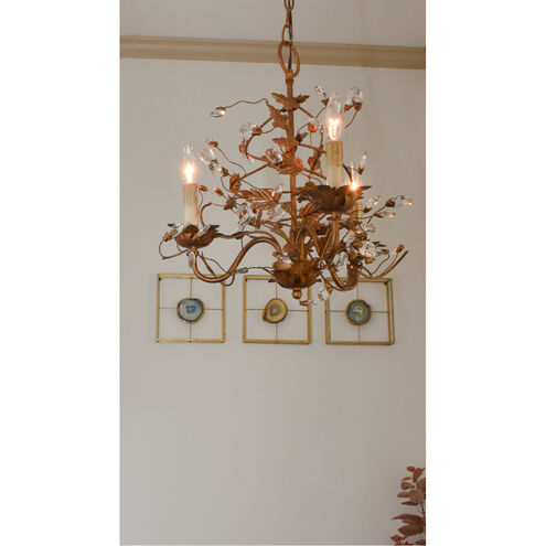 Elegante 3 Light 14 inch Oil Rubbed Bronze Mini Chandelier Ceiling Light