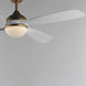 Bola 52 inch Natural Aged Brass Indoor Ceiling Fan