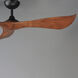 Keanu 56 inch Black and Walnut Outdoor Ceiling Fan