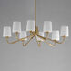 Durham 8 Light 34.25 inch Natural Aged Brass Chandelier Ceiling Light