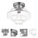 Harbor 1 Light 12 inch Satin Nickel Flush Mount Ceiling Light