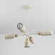 Pompeii 5 Light 36.5 inch Travertine and Oyster Chandelier Ceiling Light
