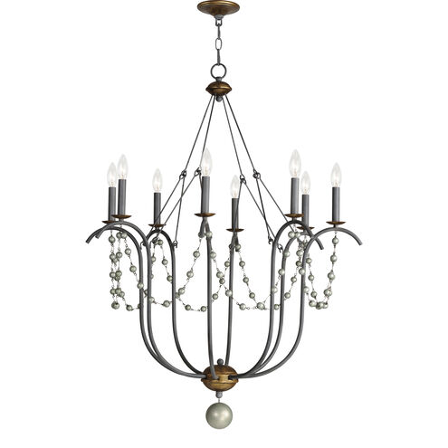 Formosa 8 Light 32 inch Golden Noir Chandelier Ceiling Light