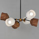 Akimbo LED 30.75 inch Dark Bronze and Antique Brass Multi-Light Pendant Ceiling Light