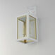 Neoclass 2 Light 18 inch White/Gold Outdoor Wall Mount