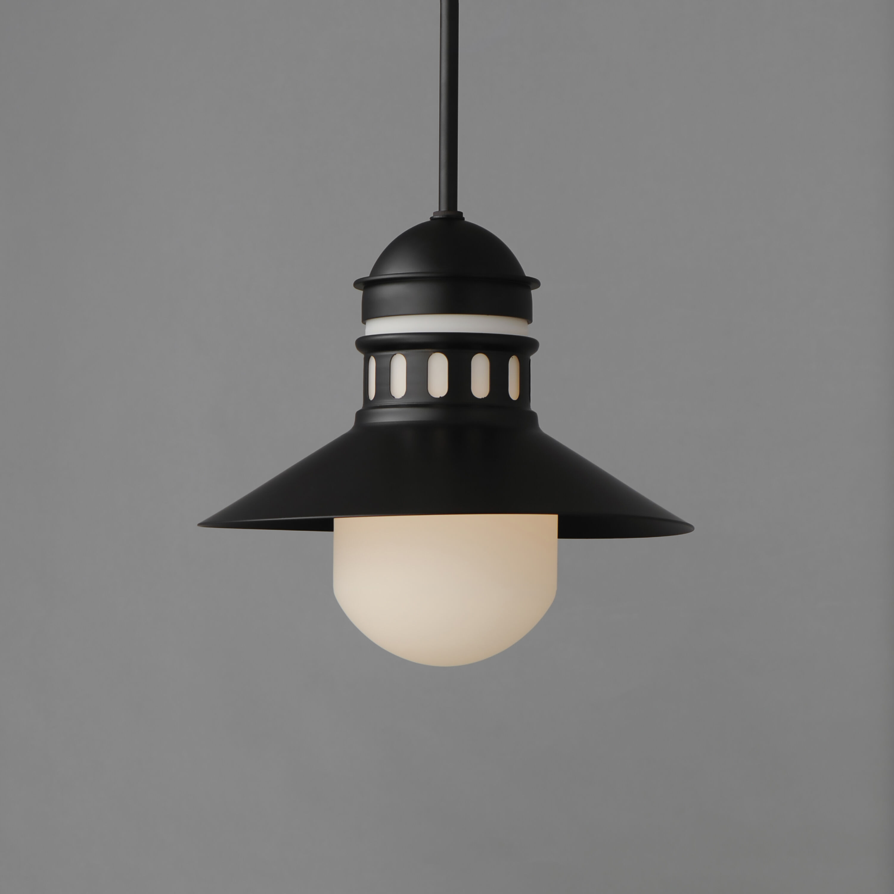 Admiralty 1 Light 12 inch Black Outdoor Pendant