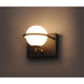 Revolve LED 6 inch Black and Gold Bath Vanity Wall Light