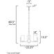Dart 3 Light 22.25 inch Satin Nickel Mini Chandelier Ceiling Light