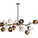 Akimbo LED 60.75 inch Dark Bronze and Antique Brass Multi-Light Pendant Ceiling Light