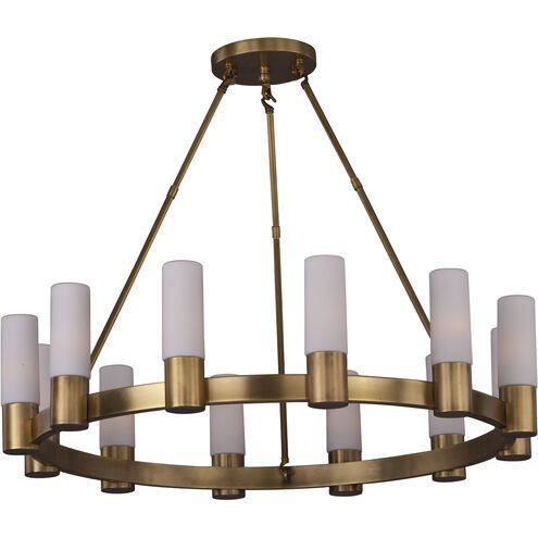 Contessa 12 Light 35 inch Natural Aged Brass Chandelier Ceiling Light