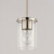 Corona 1 Light 5 inch Satin Nickel Mini Pendant Ceiling Light in Clear