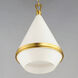 Giza 1 Light 11 inch Satin Brass Single Pendant Ceiling Light