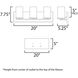 Lateral 3 Light 20 inch Black Bath Vanity Wall Light in Satin White