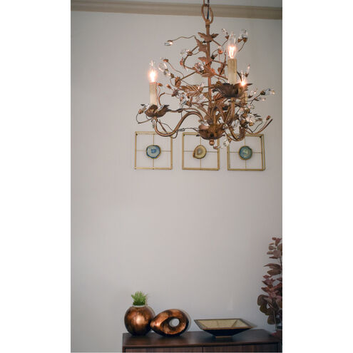 Elegante 6 Light 27 inch Oil Rubbed Bronze Single Tier Chandelier Ceiling Light