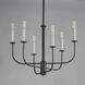 Wesley 6 Light 24 inch Black and Satin Nickel Chandelier Ceiling Light