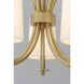 Meridian 5 Light 31 inch Natural Aged Brass Chandelier Ceiling Light