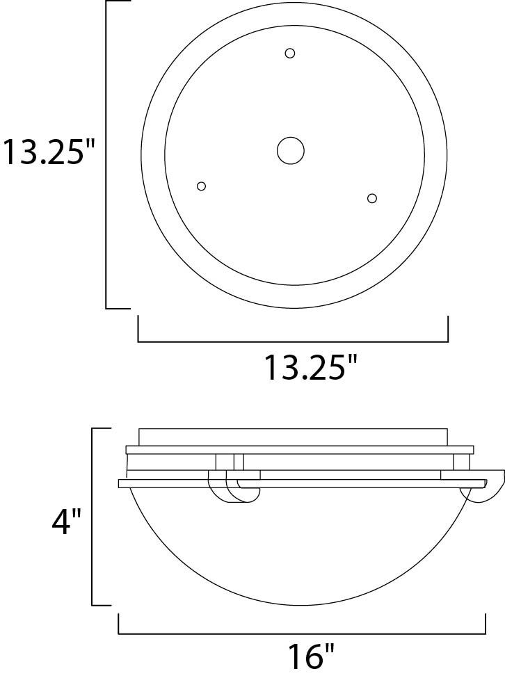 Malaga 3 Light 16 inch Satin Nickel Flush Mount Ceiling Light in Marble