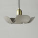 Poppy LED 17.75 inch Silver Gold and Satin Brass Single Pendant Ceiling Light