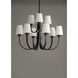 Shelter 9 Light 30 inch Black Chandelier Ceiling Light