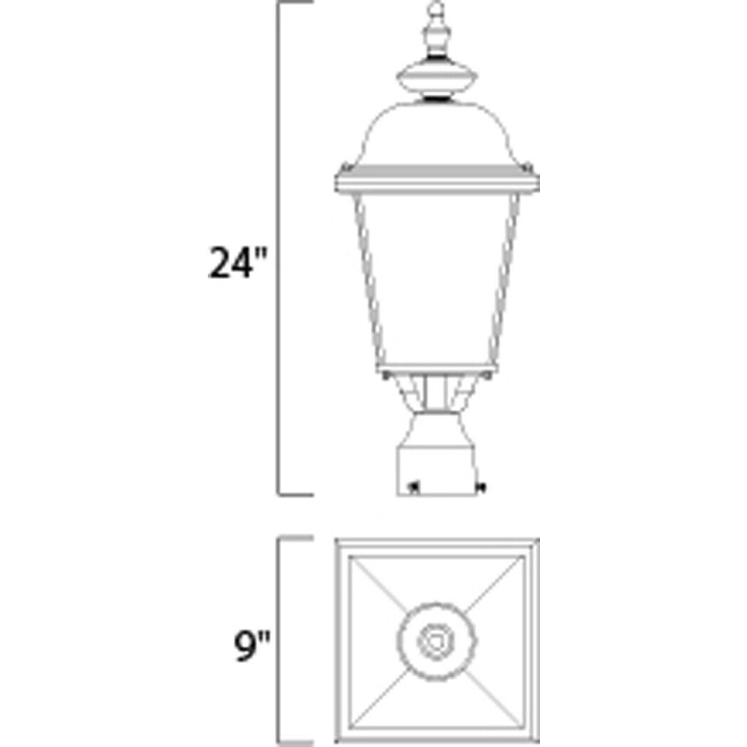 Builder Cast 3 Light 21 inch Black Outdoor Pole/Post Lantern