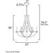 Basque 8 Light 32 inch Driftwood and Anthracite Chandelier Ceiling Light