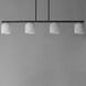 Scoop 4 Light 46 inch Black Linear Pendant Ceiling Light in Marble