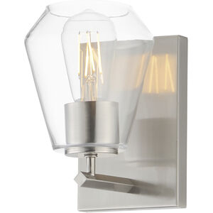 Geode Wall Sconce Wall Light in Satin Nickel