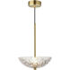 Metropolis LED 10 inch Satin Brass Single Pendant Ceiling Light