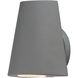 Mini LED 6.25 inch Silver Outdoor Wall Mount