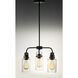 Magnolia 3 Light 17 inch Bronze and Gold Multi-Light Pendant Ceiling Light
