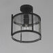 Belfry 1 Light 12 inch Black Outdoor Flush Mount in Clear